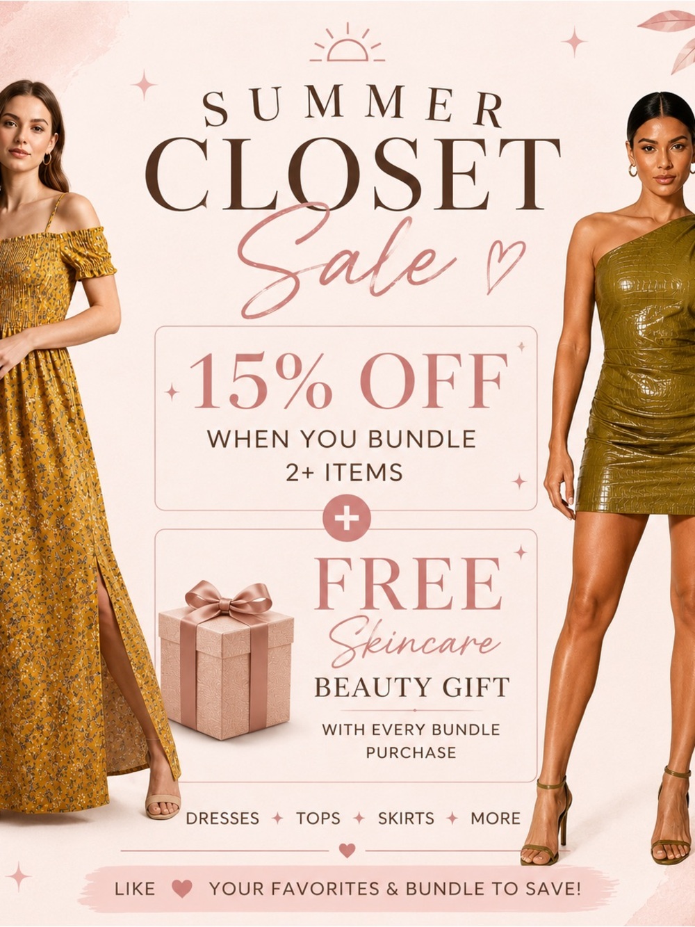 🌸 Summer Closet Sale | 15% Off Bundles + Free Skincare Gift